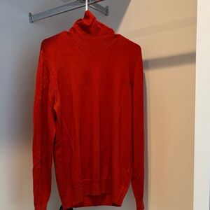 Men's Orange Turtleneck Sweater